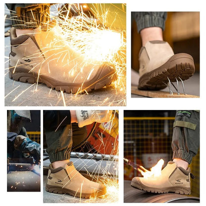 Slip-on Steel Toe Cap Safety Shoes Attack Shield And Anti-stab