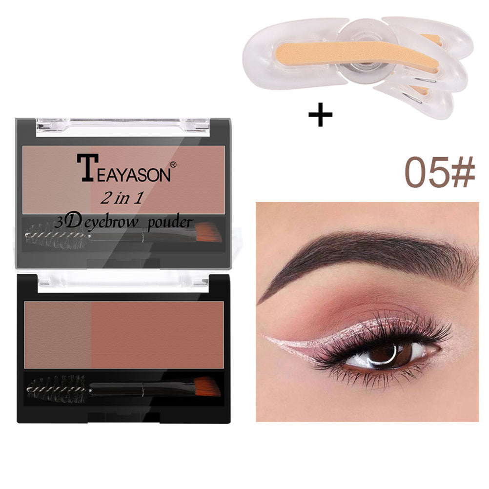 Lazy seal two-tone eyebrow powder