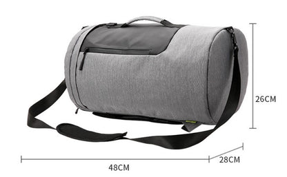 Large-capacity duffel bag men's gym bag waterproof folding cylinder bag