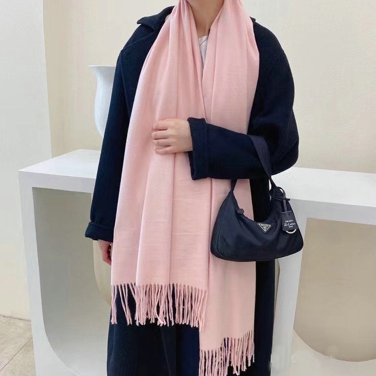 New Style Tassel Imitation Cashmere Scarf Padded Shawl Women