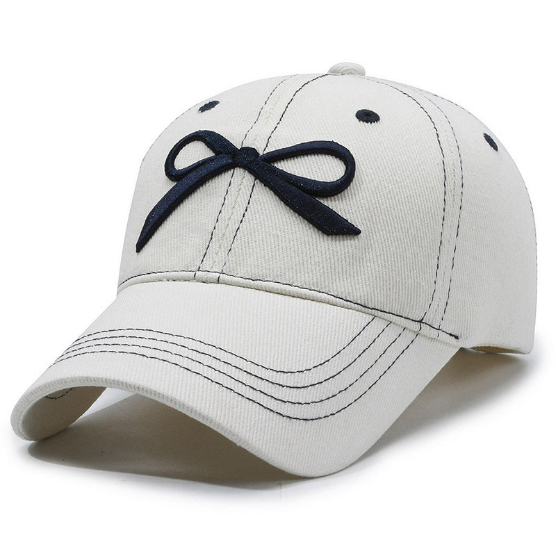 Bowknot Peaked Cap Female Cowboy Sun Protection Baseball Cap