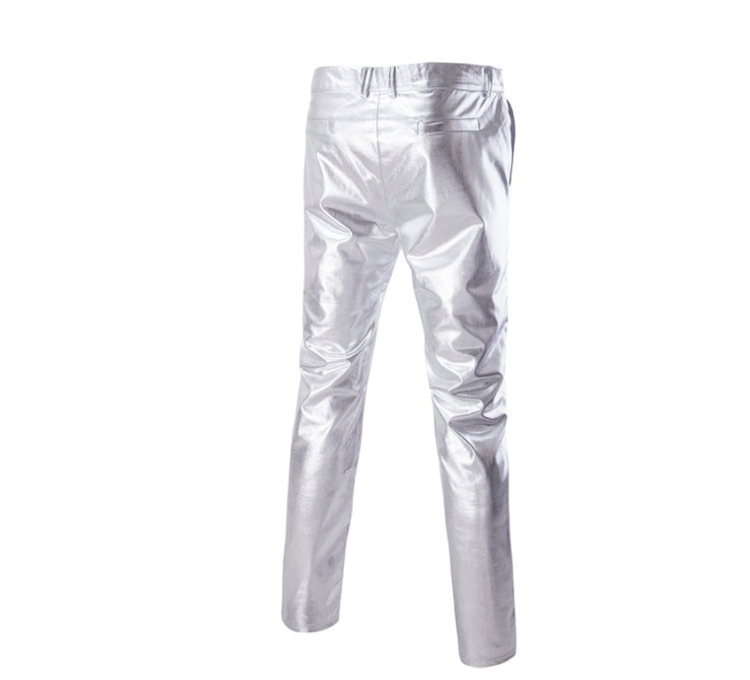 New hot stamping face casual suit suit European and American style slim men's suit