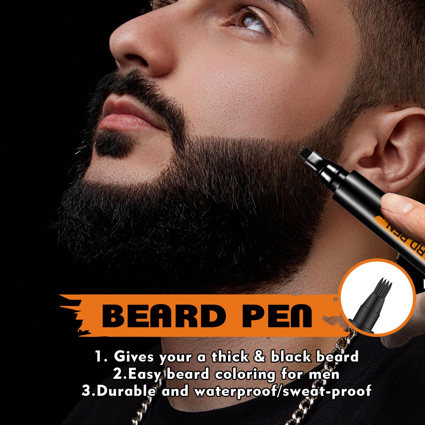 Men's Universal Filling Color Beard Pen