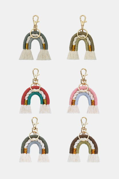 Random 4-Pack Rainbow Tassel Key Chain