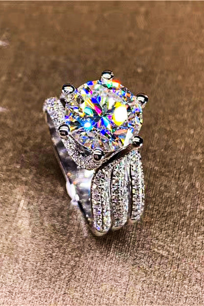 Geliefde 3 karaat Moissanite drielaag ring