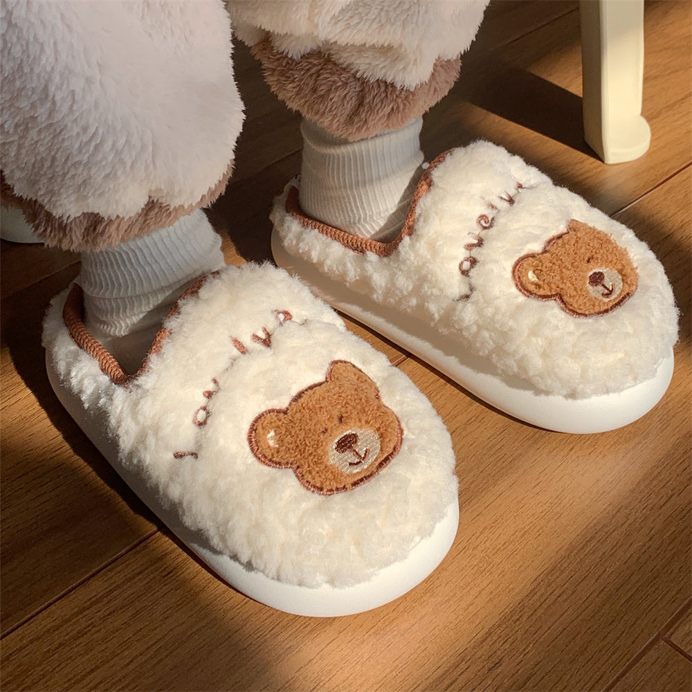 Lovers Cute Cartoon Cotton Slippers Men And Women