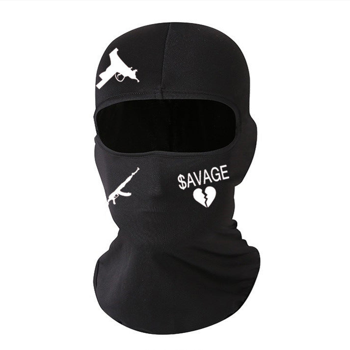 Outdoor Cycling Windproof Sun-proof And Breathable Neck Protection Heat Transfer Patch Printed Ice Silk Headgear