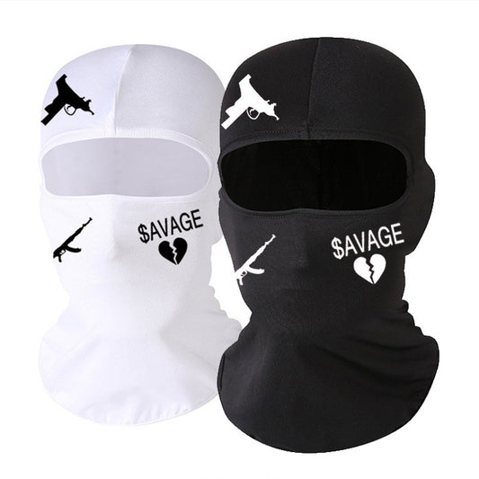 Outdoor Cycling Windproof Sun-proof And Breathable Neck Protection Heat Transfer Patch Printed Ice Silk Headgear