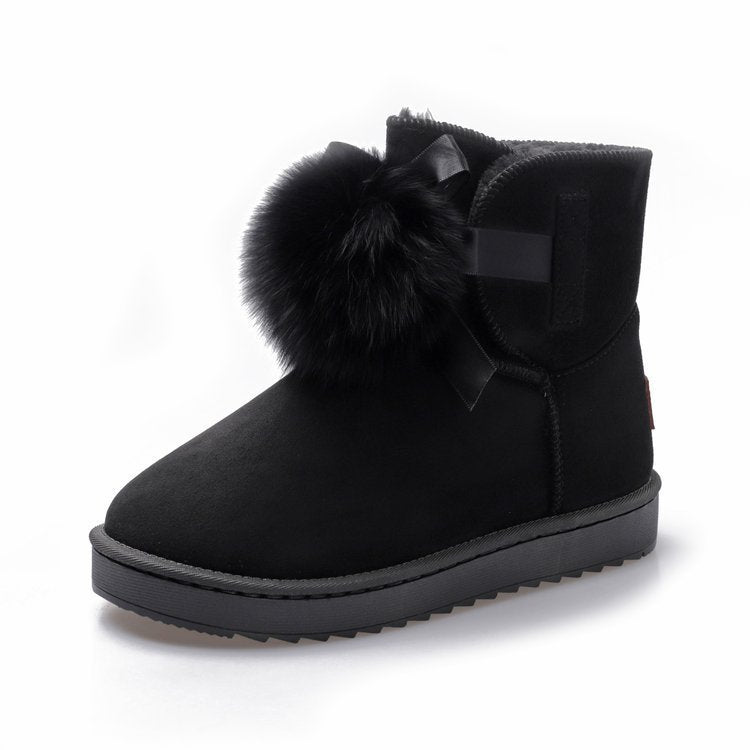 Women Snow  Flat Boots Cotton Shoes