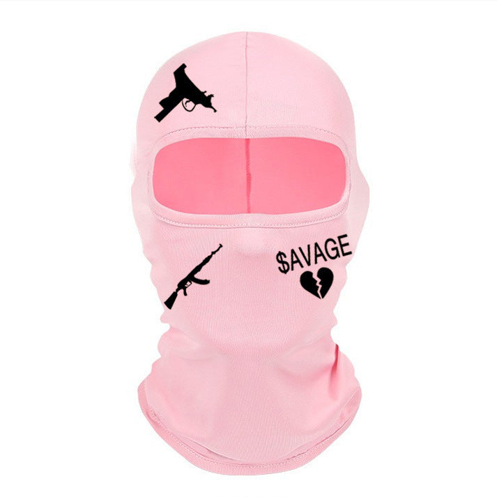 Outdoor Cycling Windproof Sun-proof And Breathable Neck Protection Heat Transfer Patch Printed Ice Silk Headgear