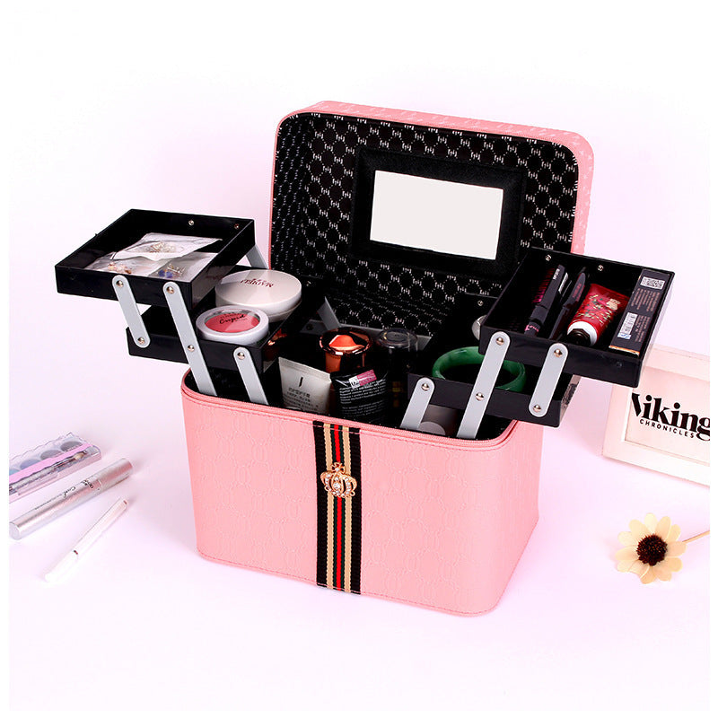 Cosmetic Bag Hand - Held Multi - Layer Storage Box