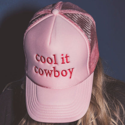 Cool It Cowboy Baseball Cap Letter Female Sponge Mesh Cap