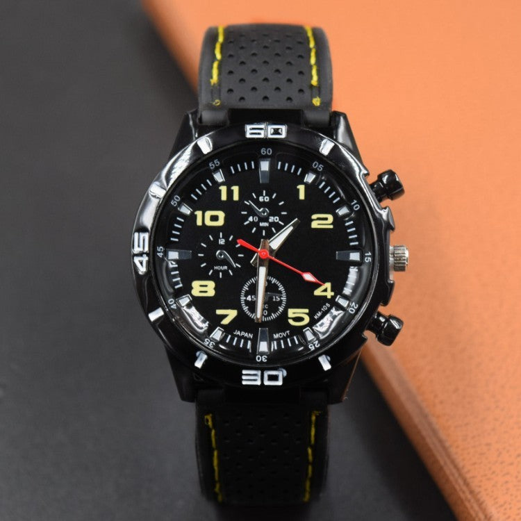 Factory direct sales, foreign trade explosion, men's sports cars, silicone watches wholesale, students sports quartz watches on behalf of a generation