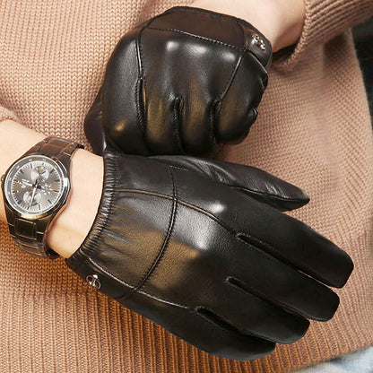 Driving leather gloves