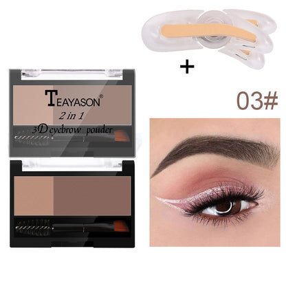 Lazy seal two-tone eyebrow powder