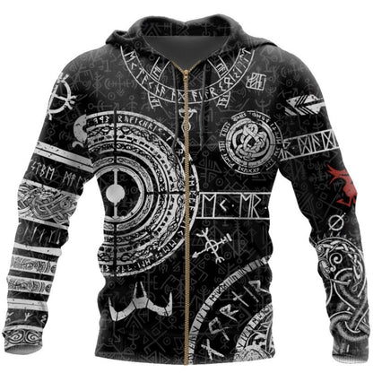 Viking Odin Tattoo D Printed Men hoodies Harajuku Fashion