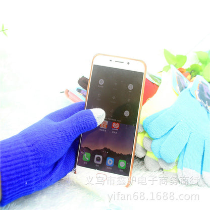 Touch screen gloves warm knit wool touch screen gloves winter touch gloves