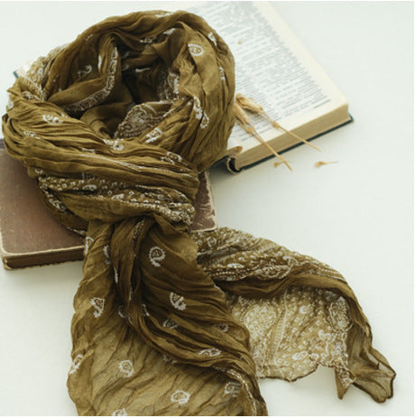 New Shawl Cotton Linen Cashew Printing Scarf For Women