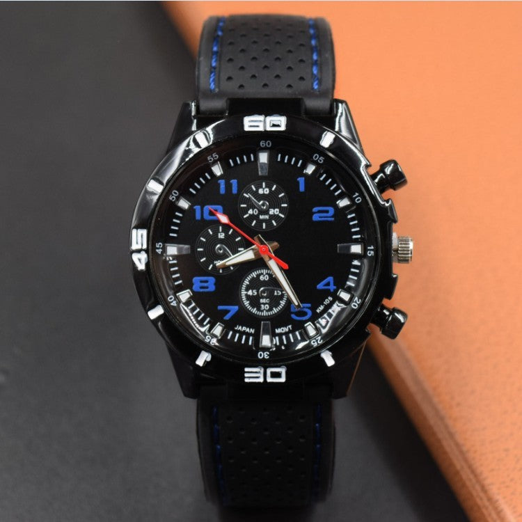 Factory direct sales, foreign trade explosion, men's sports cars, silicone watches wholesale, students sports quartz watches on behalf of a generation