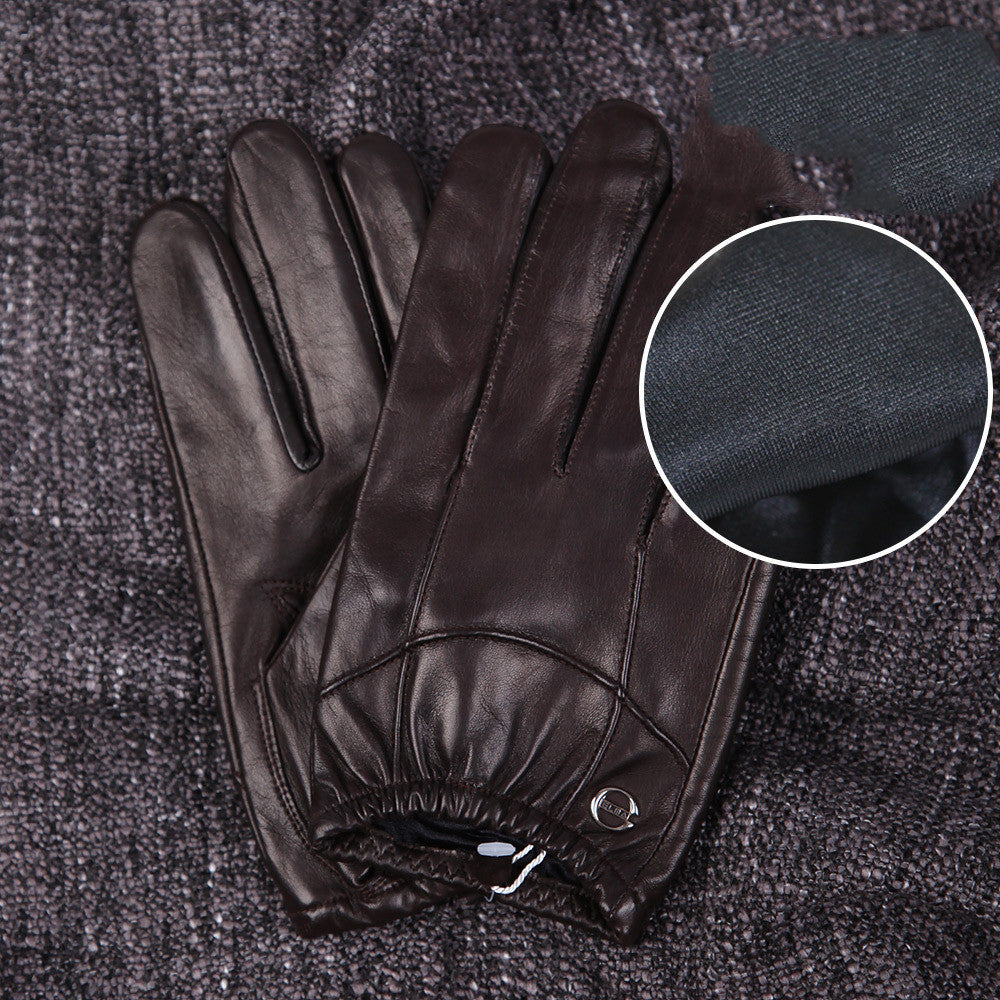 Driving leather gloves