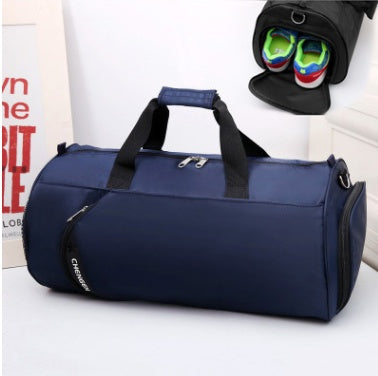 Fitness bag men's sports bag basketball training bag football bag portable travel bag cylinder bag shoulder bag waterproof