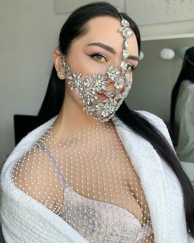 Rhinestone mask