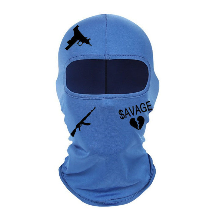 Outdoor Cycling Windproof Sun-proof And Breathable Neck Protection Heat Transfer Patch Printed Ice Silk Headgear