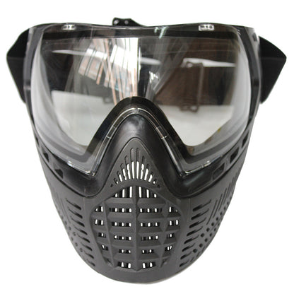 All Black Double Layer Elastic Band Paintball Protective Mask