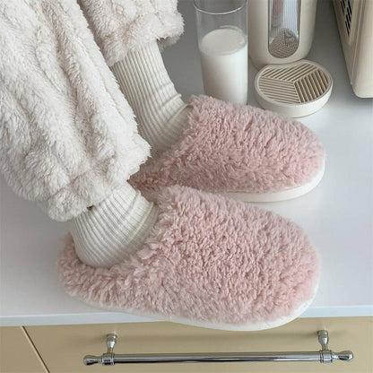 Simple Warm Cotton Slippers For Women Fashionable And Antiskid