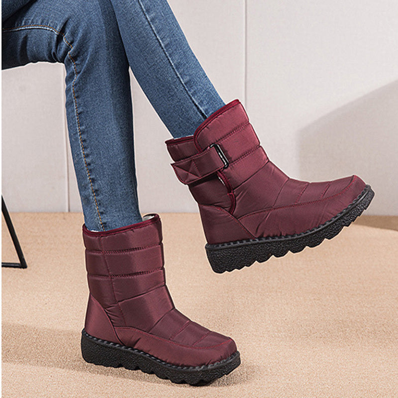 Snow Boots Winter Warm Plush Shoes Women Waterproof Low Heels Platform Ankle Boots Female Shoes