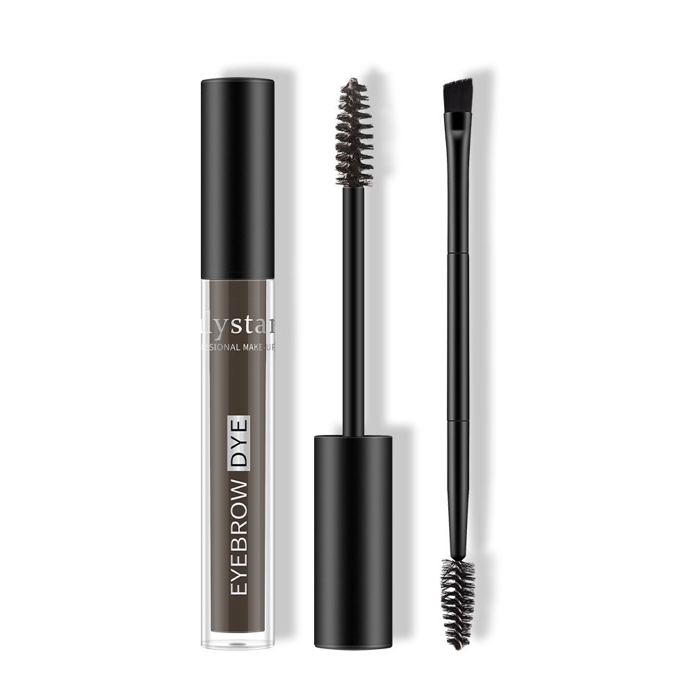 Makeup Liquid Eyebrow Cream Double-headed Eyebrow Brush Wild Natural Long Lasting Shaping Waterproof And Sweat-proof