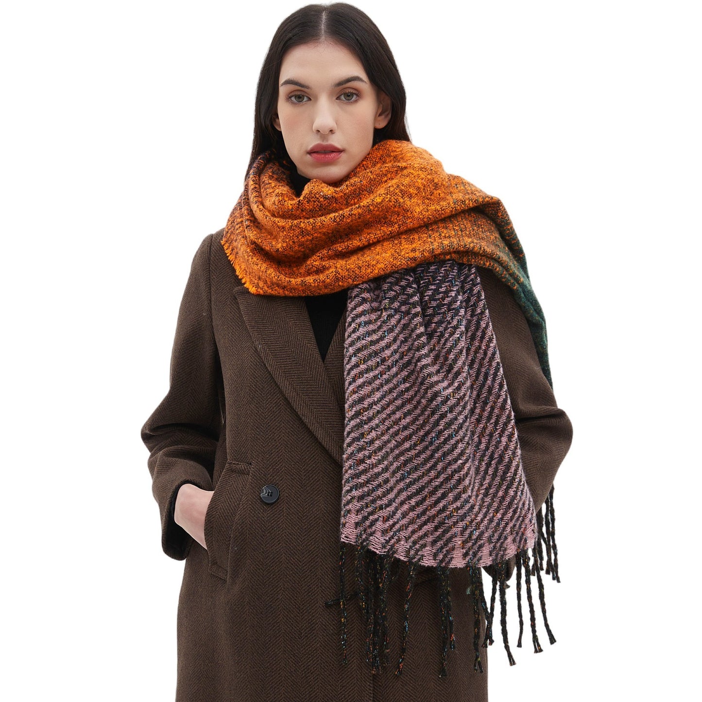 Mans Vroue Gradient Serp Sjaal