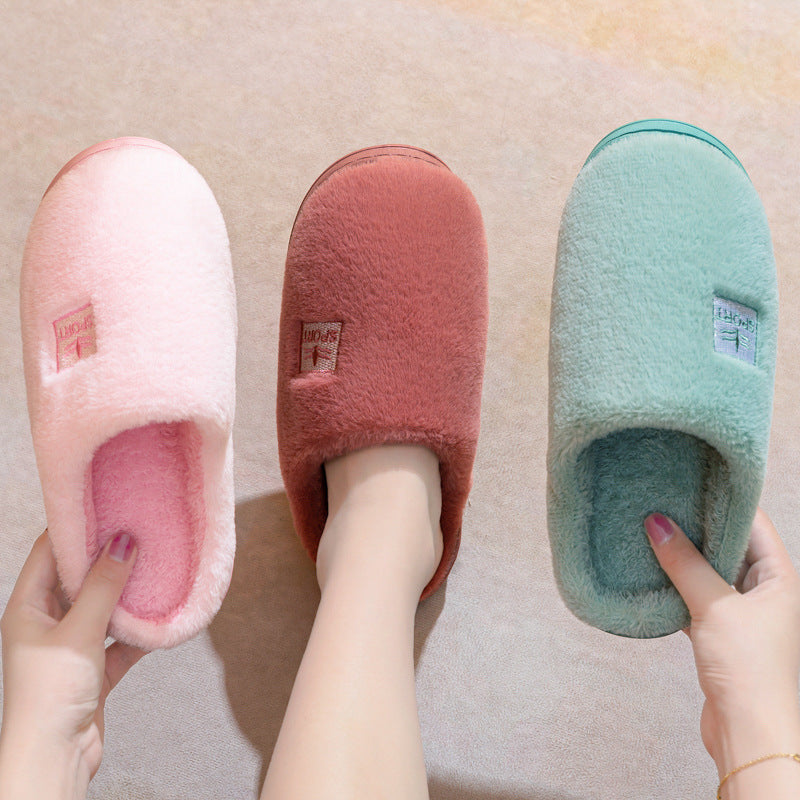 Home Soft Bottom Warm Men And Women Cotton Slippers