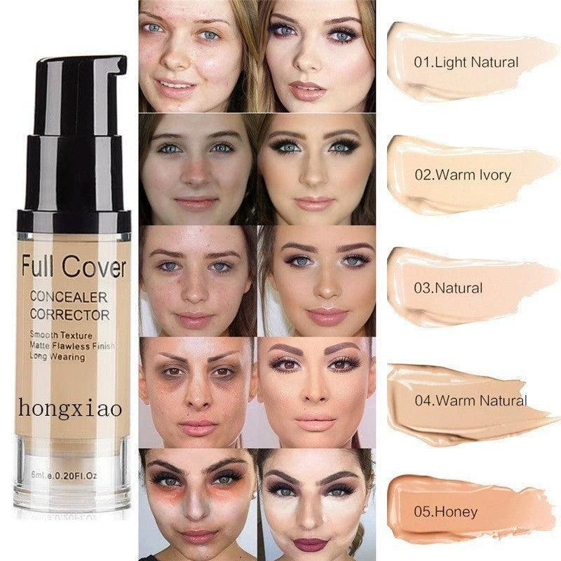 Lightweight Long-lasting Concealer Moisturizing Liquid Foundation 6ml