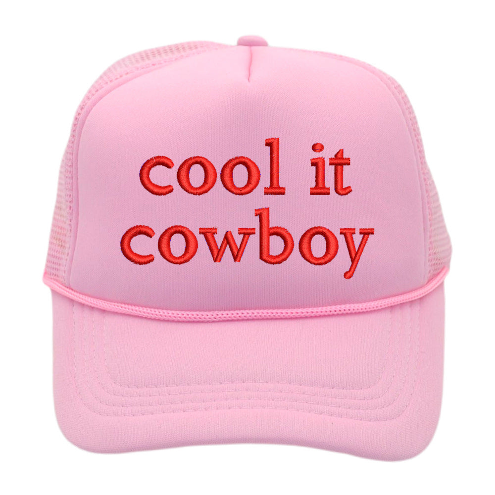 Cool It Cowboy Baseball Cap Letter Female Sponge Mesh Cap