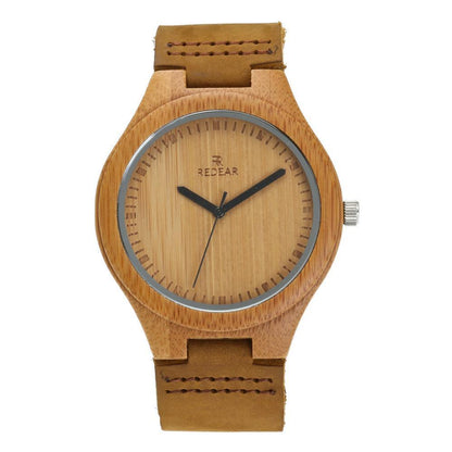 Wooden watch leather couple models bamboo and wood watches