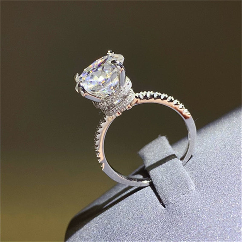 5 karaat Moissanite 925 sterling silwer ring