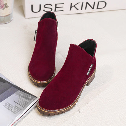 Ankle Boots Fall Winter Frosted Shoes Women Fashion