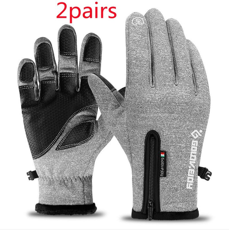 Motorcycle Gloves Moto Gloves Winter Thermal Fleece Lined Winter Water Resistant Touch Screen Non-slip Motorbike Riding Gloves