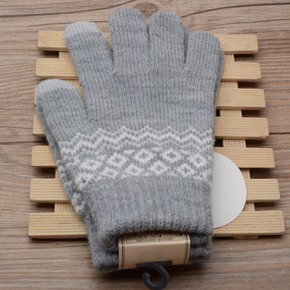 Couple knitted gloves touch screen gloves