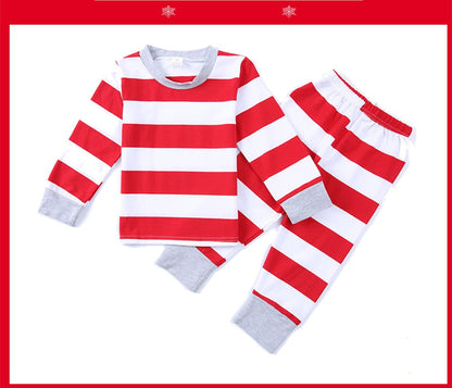 Red Striped Homewear Suit Parent-child Pajamas