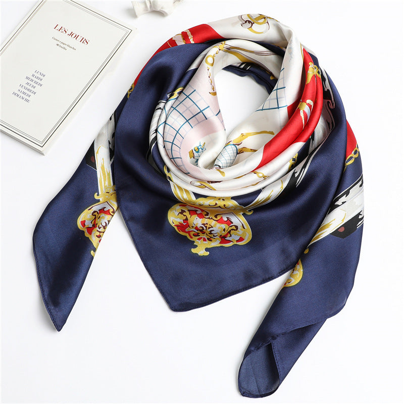 Fashion Chain Sunscreen Shawl Silk Scarf Women