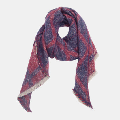 Raw Hem Polyester Scarf