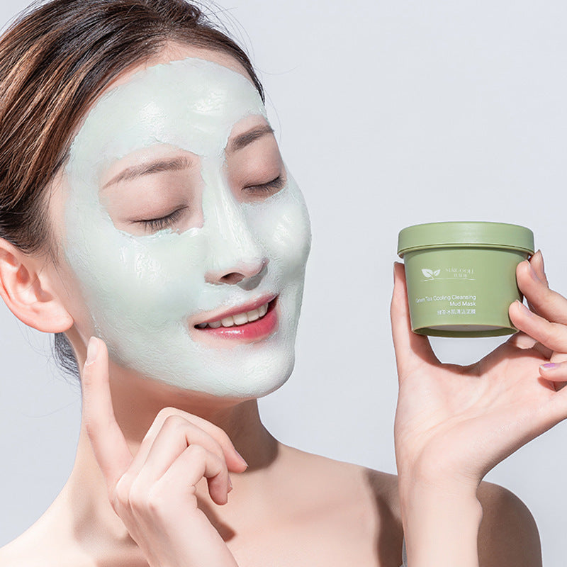 Green Tea Ice Cream Cleaning Mud Film For Moisturizing And Oil Control