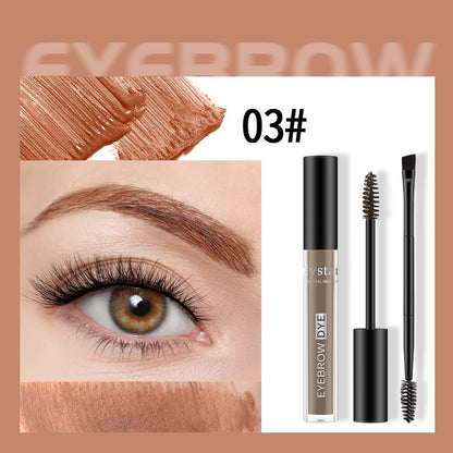 Makeup Liquid Eyebrow Cream Double-headed Eyebrow Brush Wild Natural Long Lasting Shaping Waterproof And Sweat-proof