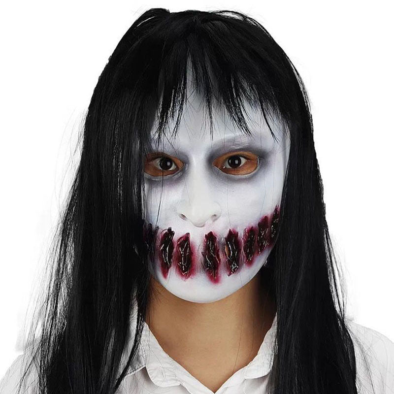 Horror Mask Scary Headgear Ghost Festival Funny Face Props