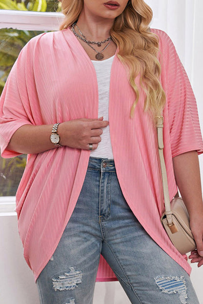 Plus Size Ribbed Cocoon Cover Up