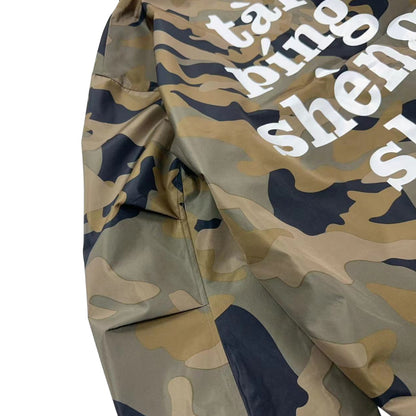 Retro Camouflage Hooded Pullover Print Casual Jacket