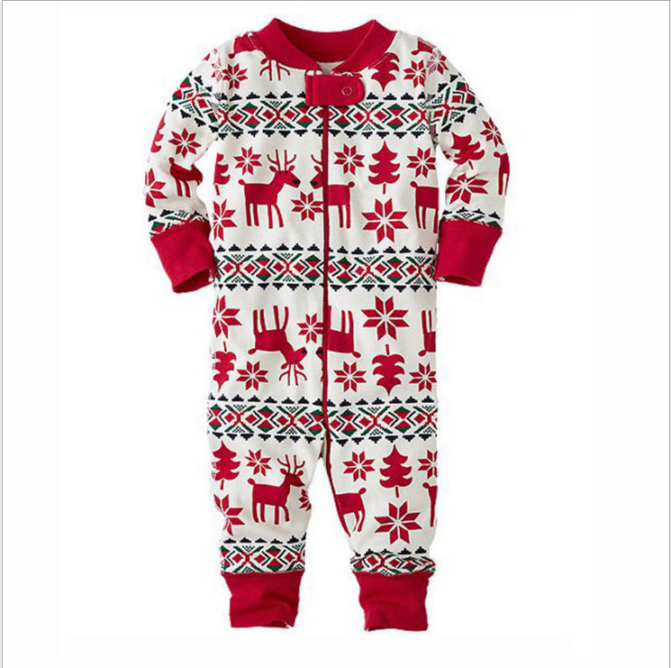 Christmas Parent-Child Suit Printing Home Service Pajamas Two-Piece