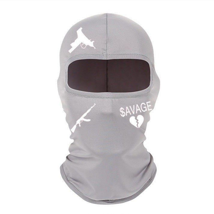 Outdoor Cycling Windproof Sun-proof And Breathable Neck Protection Heat Transfer Patch Printed Ice Silk Headgear